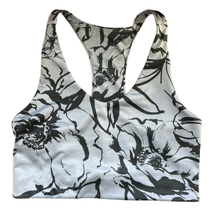 SzM Z by Zella long line studio bra. Black/ steel blue grey. EUC